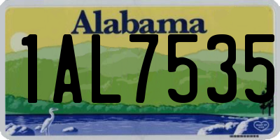AL license plate 1AL7535