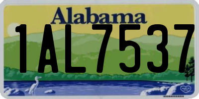 AL license plate 1AL7537
