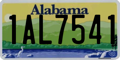 AL license plate 1AL7541