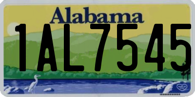 AL license plate 1AL7545
