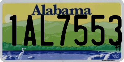 AL license plate 1AL7553