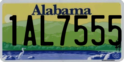 AL license plate 1AL7555