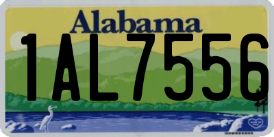 AL license plate 1AL7556