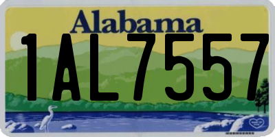 AL license plate 1AL7557