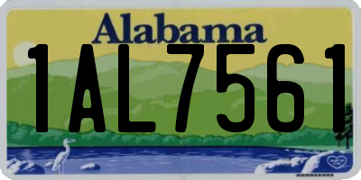 AL license plate 1AL7561