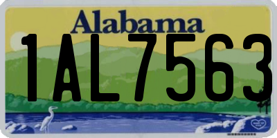 AL license plate 1AL7563