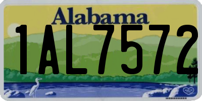 AL license plate 1AL7572