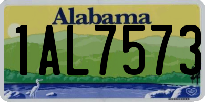 AL license plate 1AL7573