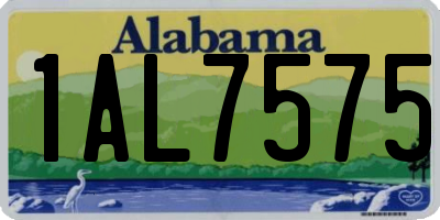 AL license plate 1AL7575