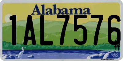 AL license plate 1AL7576