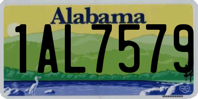 AL license plate 1AL7579