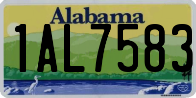 AL license plate 1AL7583