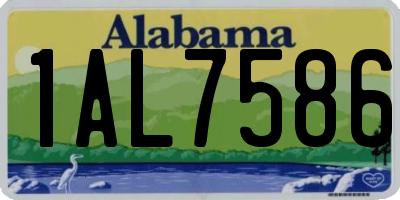 AL license plate 1AL7586
