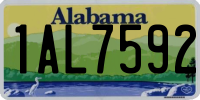 AL license plate 1AL7592