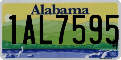 AL license plate 1AL7595