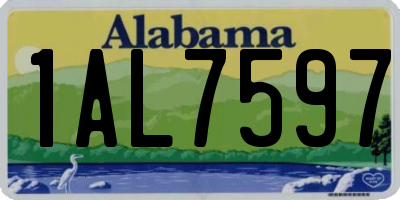 AL license plate 1AL7597
