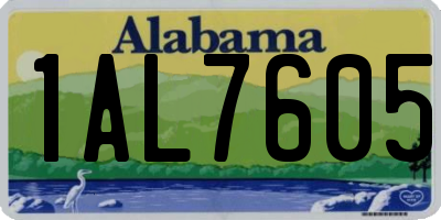 AL license plate 1AL7605