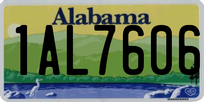 AL license plate 1AL7606
