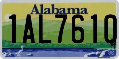 AL license plate 1AL7610