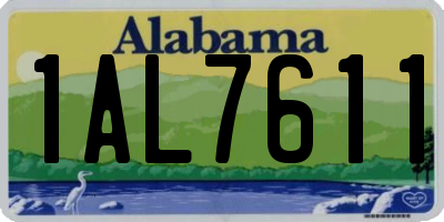 AL license plate 1AL7611