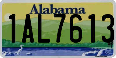 AL license plate 1AL7613
