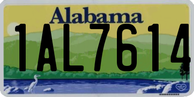 AL license plate 1AL7614