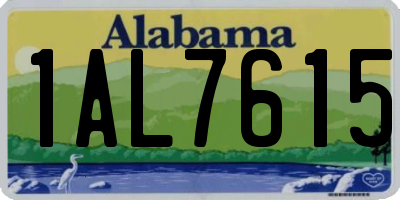 AL license plate 1AL7615