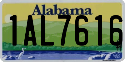 AL license plate 1AL7616