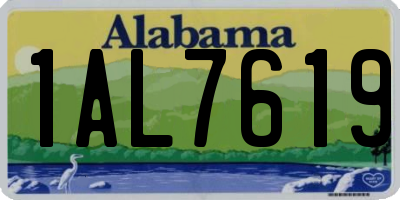 AL license plate 1AL7619