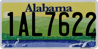 AL license plate 1AL7622