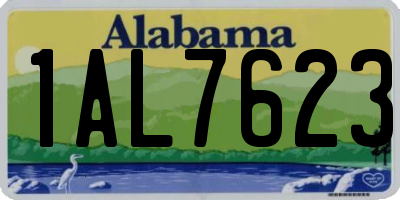 AL license plate 1AL7623
