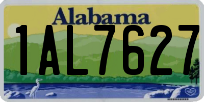 AL license plate 1AL7627