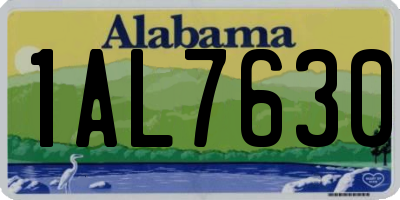 AL license plate 1AL7630