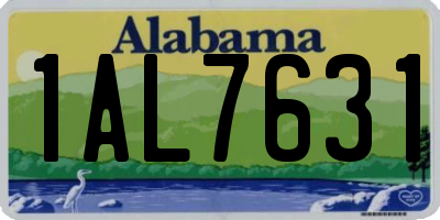 AL license plate 1AL7631