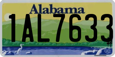 AL license plate 1AL7633