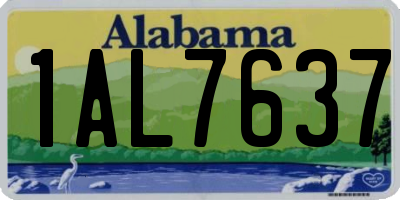 AL license plate 1AL7637