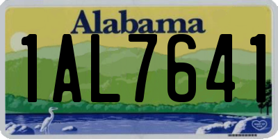 AL license plate 1AL7641
