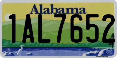 AL license plate 1AL7652