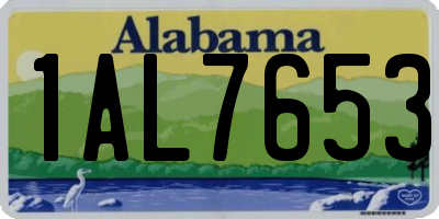 AL license plate 1AL7653