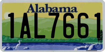 AL license plate 1AL7661