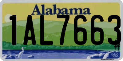 AL license plate 1AL7663