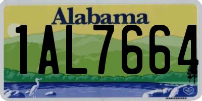AL license plate 1AL7664
