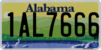 AL license plate 1AL7666
