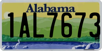 AL license plate 1AL7673