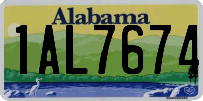 AL license plate 1AL7674
