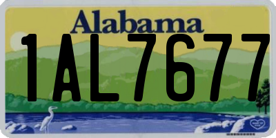AL license plate 1AL7677