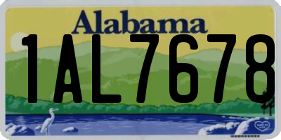 AL license plate 1AL7678