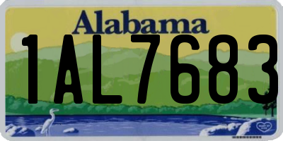 AL license plate 1AL7683