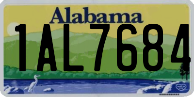 AL license plate 1AL7684