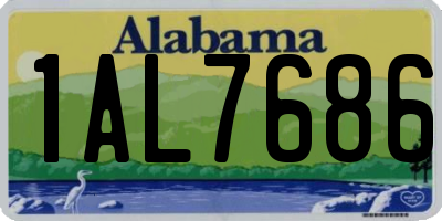 AL license plate 1AL7686